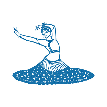 Girl Dancing(China paper-cut patterns)