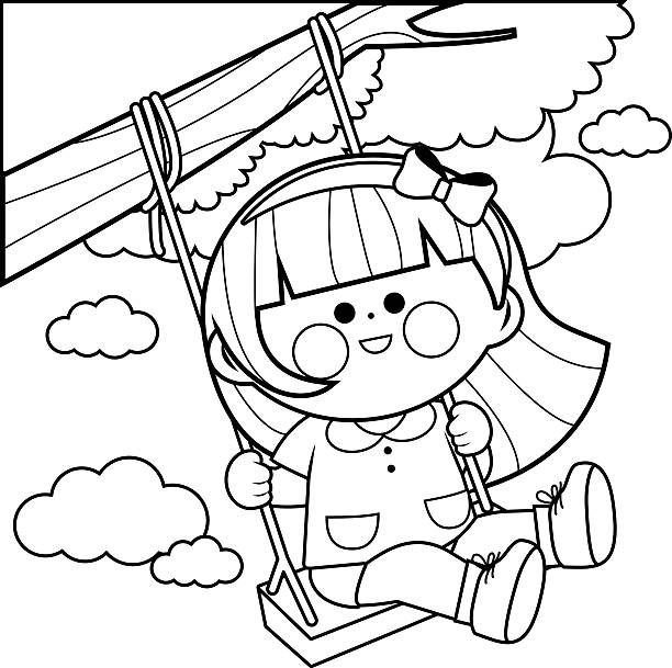park swing coloring page Swing, free coloring pages