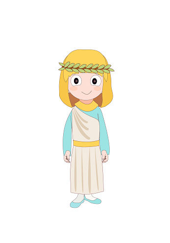 学校の歴史古代ローマの衣装を着ている少女ベクトル図 イタリア ローマのベクターアート素材や画像を多数ご用意 Istock