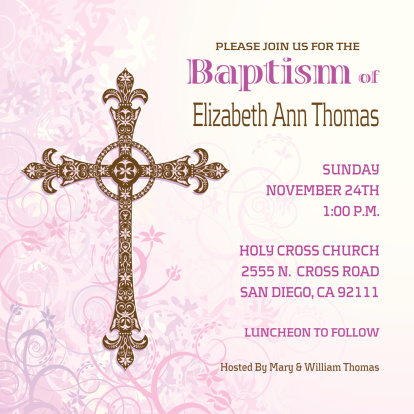 Girls Baptisim Invitation