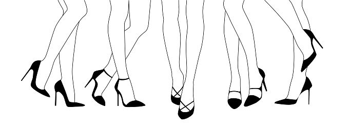 Girls on stiletto heels