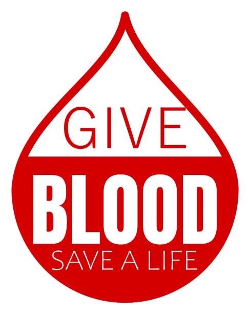 give blood give blood save a life blood donation stock illustrations