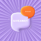 giveaway-speech-bubble-with-giveaway-text-3d-illustration-pop-art-vector-id1386202197