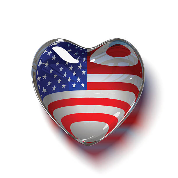 Download American Flag Heart Pictures Illustrations, Royalty-Free ...