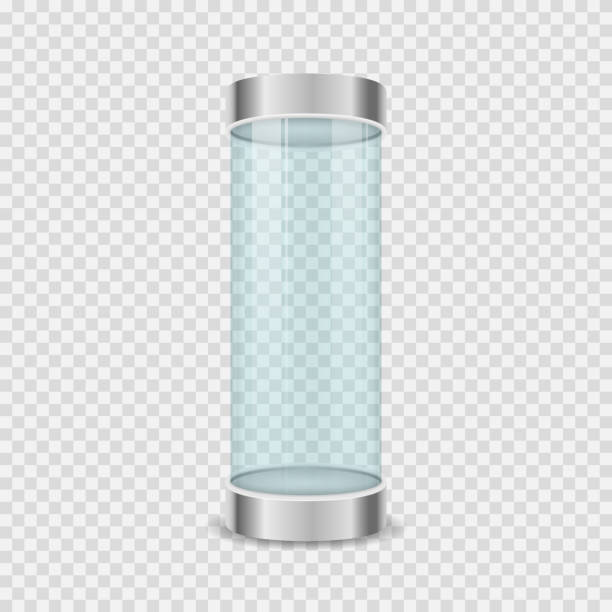 Glass Box Cylinder, Crystal Cube For Showcases.
