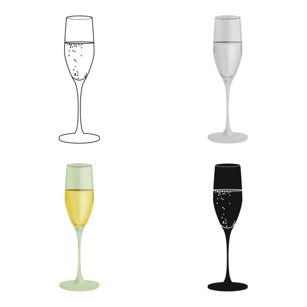 Best Crystal Champagne Flutes Illustrations, Royalty-Free ...