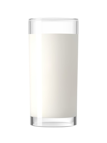 Glass of Milk isolated on white background
