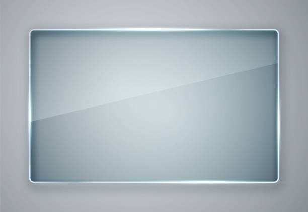ガラス板セット。透明な背景にガラスのバナー。フラットガラス。ベクトルイラスト - 素材点のイラスト素材／クリップアート素材／マンガ素材／アイコン素材