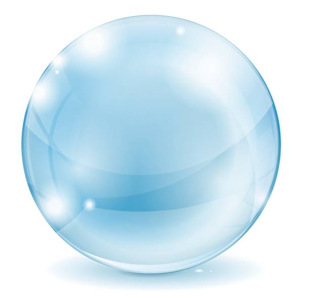 ガラス球。青い透明なガラス玉。 - 水晶点のイラスト素材／クリップアート素材／マンガ素材／アイコン素材