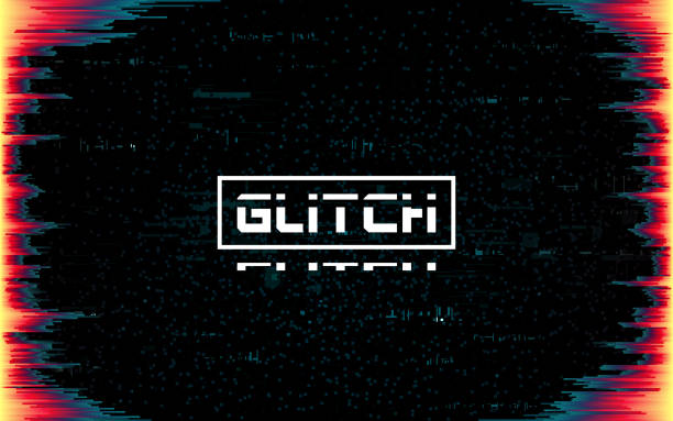 Glitch frame on dark backdrop. Color distortions and pixel noise. Cyberpunk template with distorted lines. Futuristic banner with dynamic elements. Future design. Vector illustration Glitch frame on dark backdrop. Color distortions and pixel noise. Cyberpunk template with distorted lines. Futuristic banner with dynamic elements. Future design. Vector illustration. cyberpunk stock illustrations