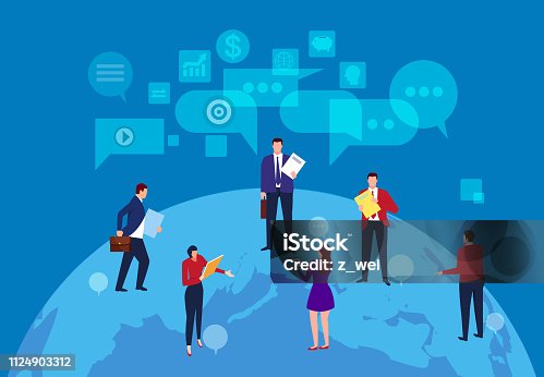 istock Global cooperation and communication 1124903312