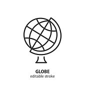 istock Globe line vector icon. 1364048965