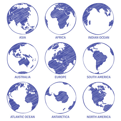Croquis Du Globe Carte Main Dessin e Globe Terrestre Terre Croquis Du Globe Carte Main Dessin e Globe Terrestre Terre