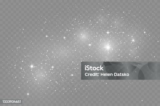 istock Glowing light effect with many glitter particles isolated on transparent background. Vector starry cloud with dust. JPG 1333934651
