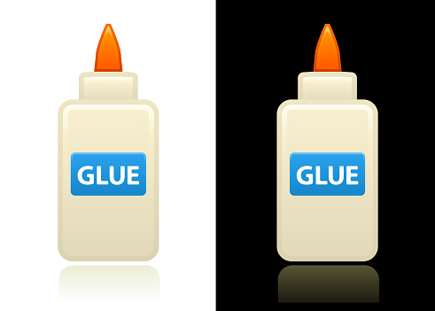 glue design on black and white Backgrounds