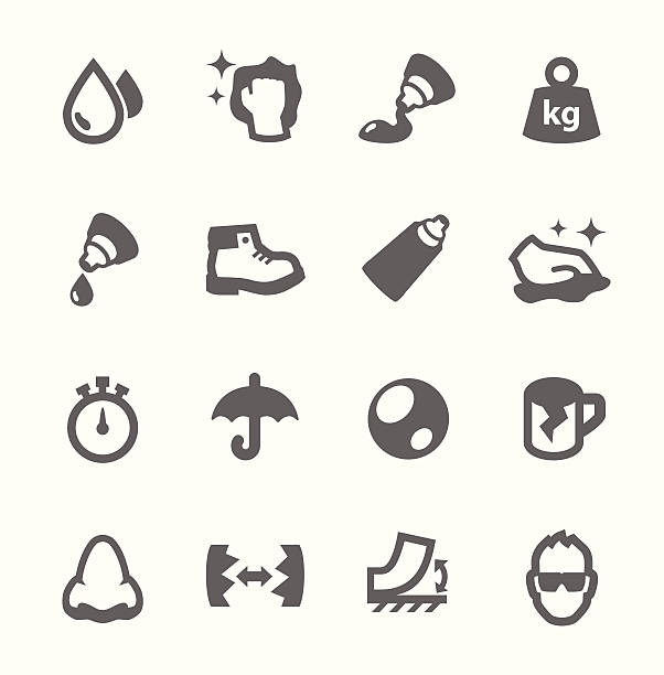 Glue icons Simple set of glue related vector icons for your design sticky stock illustrations