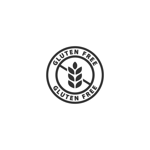 Gluten free black isolated label. vector art illustration