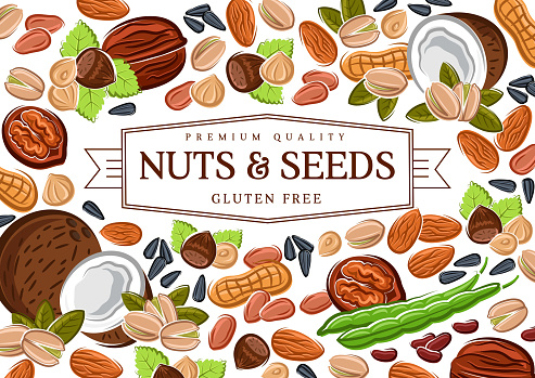 Gluten free nuts, cereals, beans