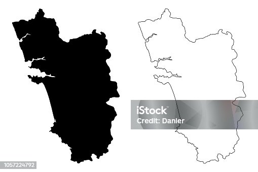 istock Goa map vector 1057224792