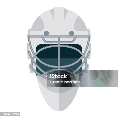 istock Goalie Mask Icon on Transparent Background 1283752193