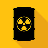 istock Gold And Black Radiation Barrel icon 1358463702