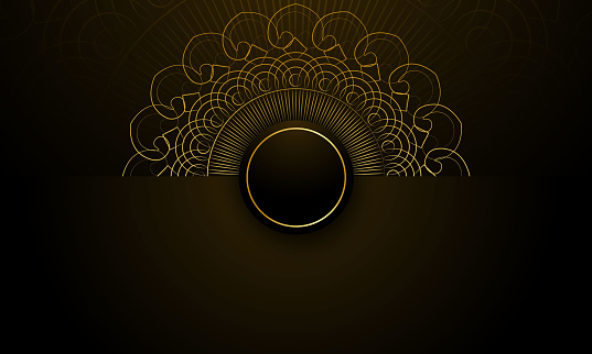 Gold black background design vector stock illustration