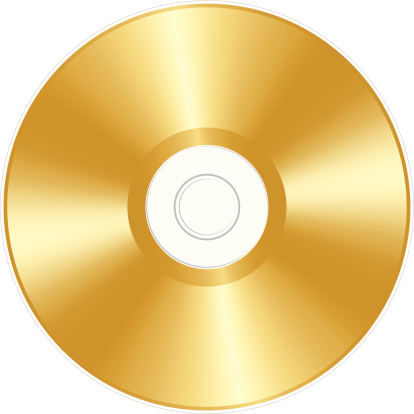 Gold Cd Stock Illustration - Download Image Now - Gold Colored, Compact  Disc, Disk - iStock