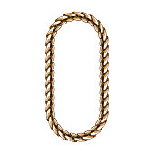 gold chains bracelet isolated on white background. vector illustration