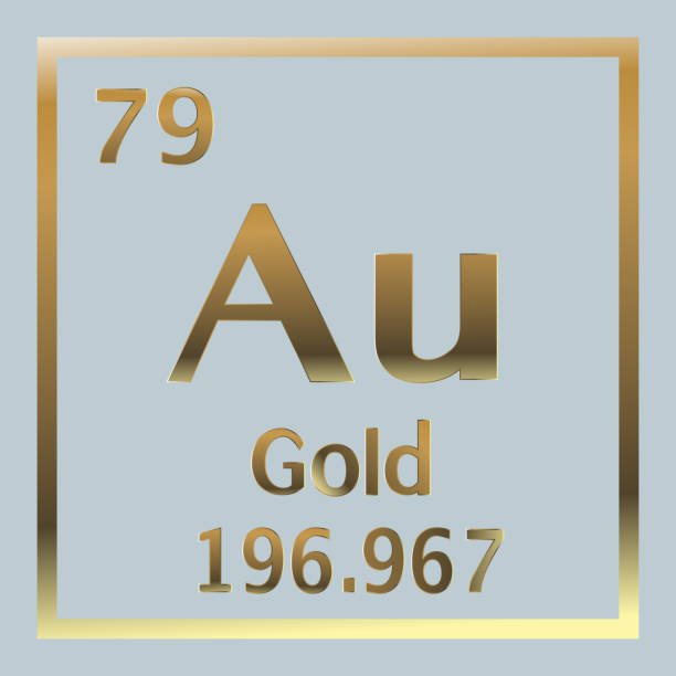 Gold element number 79 of the Periodic Table of the Elements - Chemistry Vector illustration Gold element number 79 of the Periodic Table of the Elements - Chemistry Vector illustration eps 10 laboratory borders stock illustrations