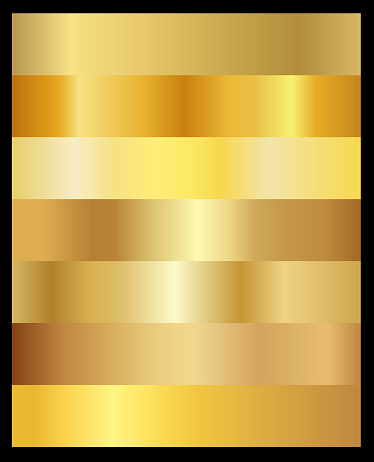 Gold Gradient Set Vector Immagini vettoriali stock e Gold Gradient Set Vector Immagini vettoriali stock e