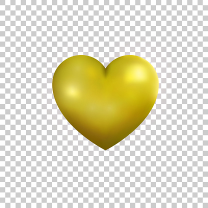 ゴールドのハートバレンタインデーのための現実的な金属 3 D 心臓光沢のあるゴールド ハート 3dのベクターアート素材や画像を多数ご用意 Istock