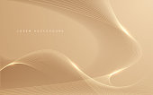 Gold pastel lines abstract bckground in vector