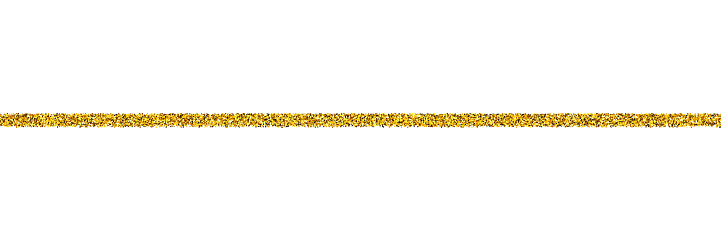 Gold seamless glitter line for use as a design element