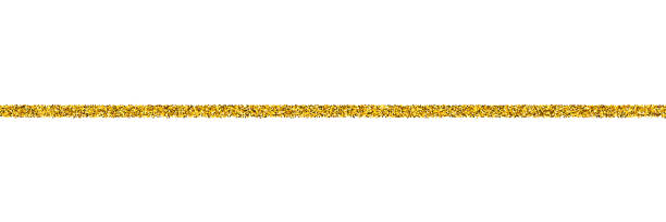 Gold seamless glitter line for use as a design element Gold seamless glitter line for use as a design element anniversary borders stock illustrations