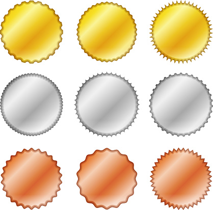 Gold, Silver, and Bronze Round Blank Medals