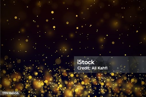 istock Gold stars dots scatter texture confetti background 1194166456