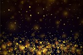 istock Gold stars dots scatter texture confetti background 1194166456