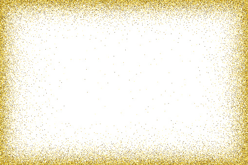Gold vector glitter frame