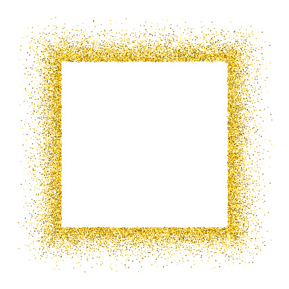 Gold vector glitter frame