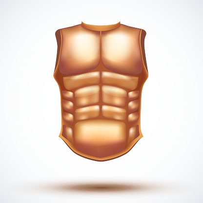 Golden Ancient Gladiator Body Armor Stock Illustration Download