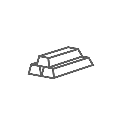 Golden Bars Line Icon Stock Illustration - Download Image Now - iStock