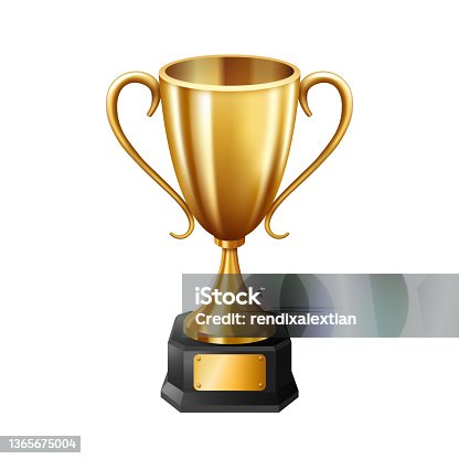 istock Golden Champion Trophy, Vector Illustration 1365675004