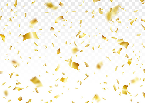 Golden confetti background