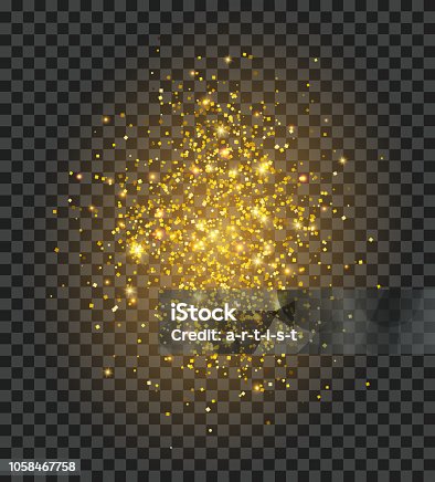 istock Golden dust. Glitter background. 1058467758