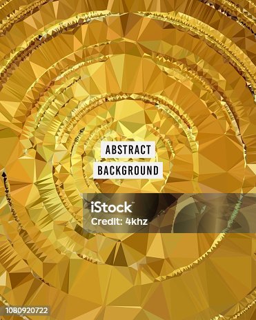 istock Golden Polygon Abstract Graphic Background 1080920722