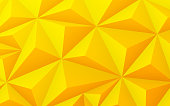 Yellow golden prism design abstract shapes background pattern.