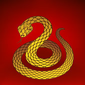 Golden snake. EPS10.