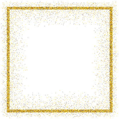 Golden vector glitter frame