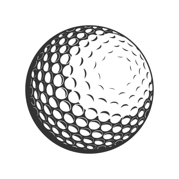ilustrações de stock, clip art, desenhos animados e ícones de golf ball vector flat icon - golf