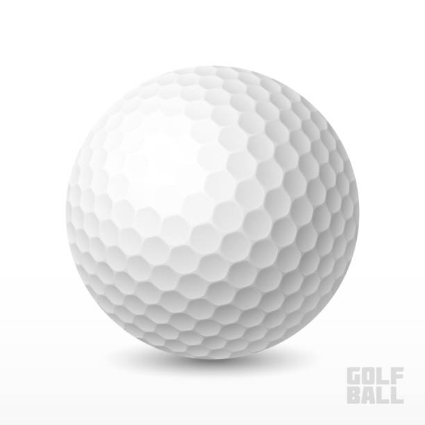 Golf ball Vector illustration with transparent effect. Eps10. golf ball stock illustrations